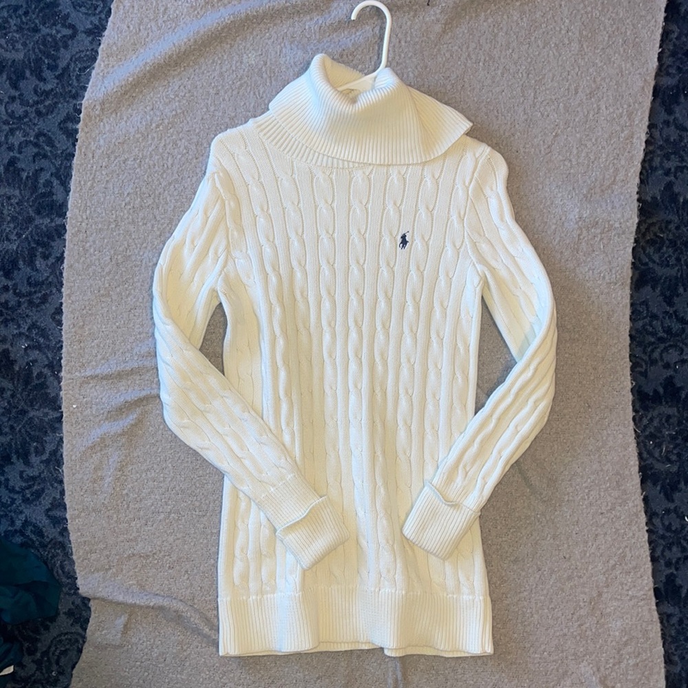 Women’s cable knit Polo tunic dress size small. Ralph Lauren sport